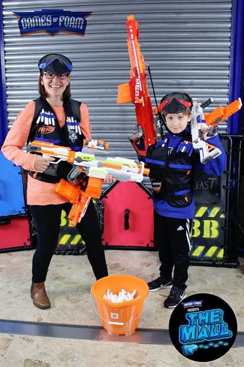 Games of foam -  Nerf Battle in the Mercury Shopping Centre