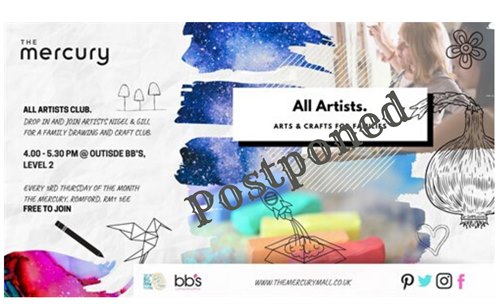 Three Art Thursday - All Artists Club - POSTPONED