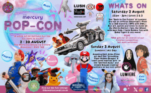 Pop con poster festuring mario aand delorean