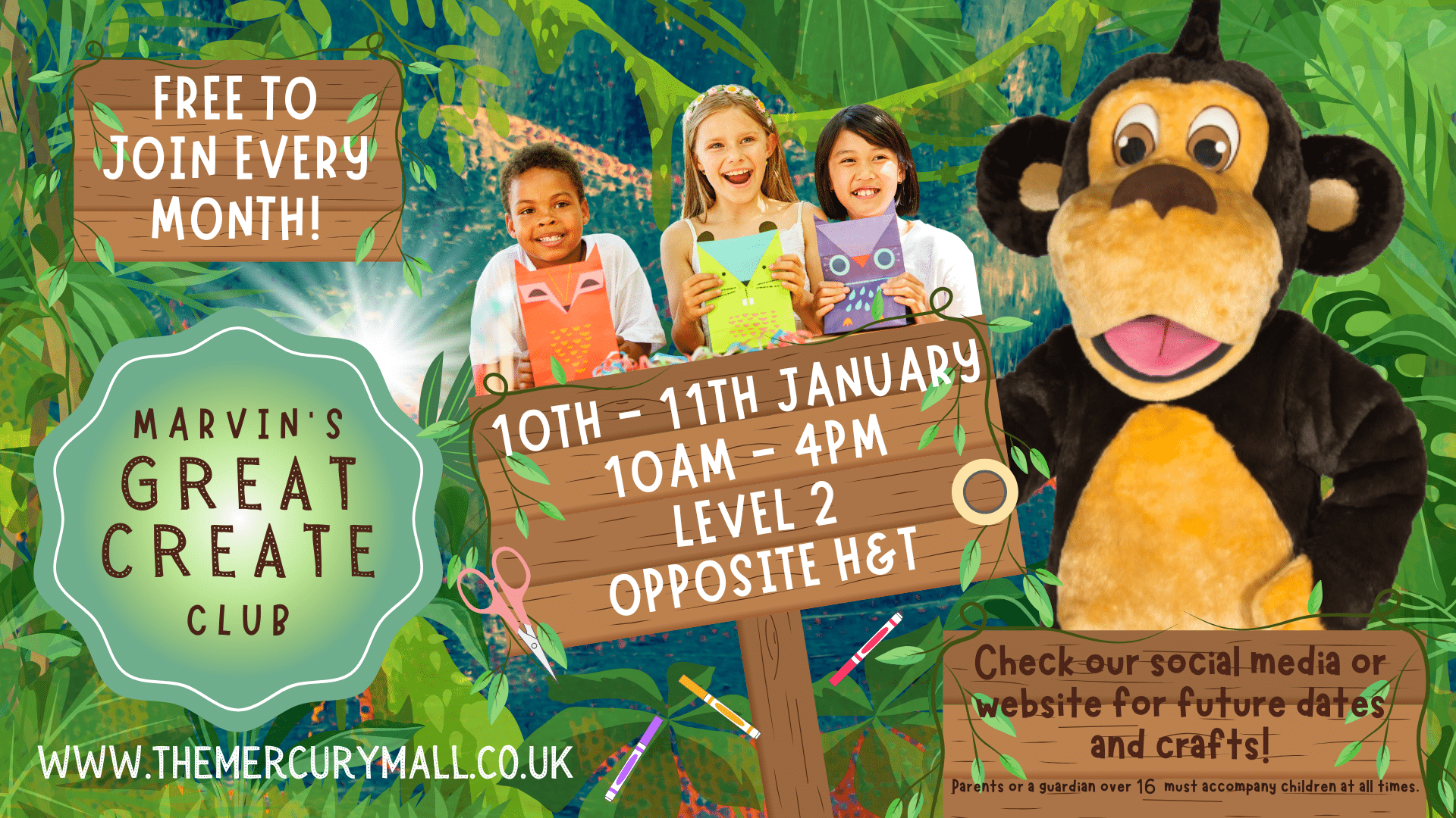 Marvin's Great Create poster, January 10th - 11th